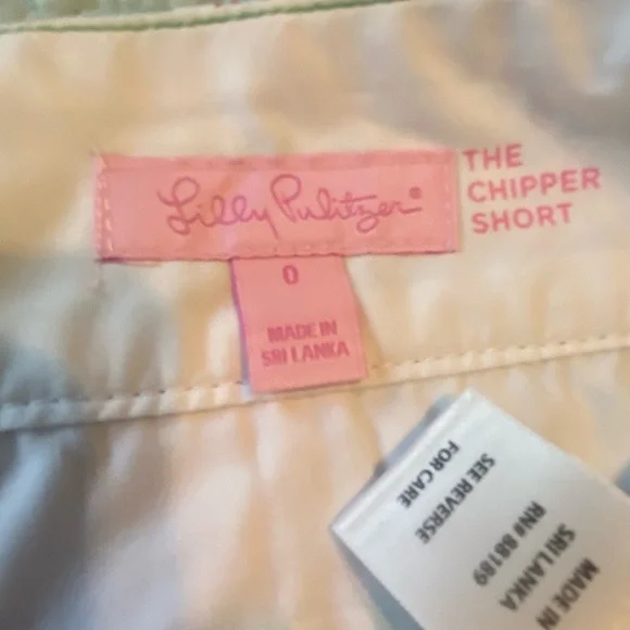 Lilly Pulitzer The Chipper Shorts Bermuda Size 0 Red & Blue Coral pattern Preppy - Picture 5 of 11